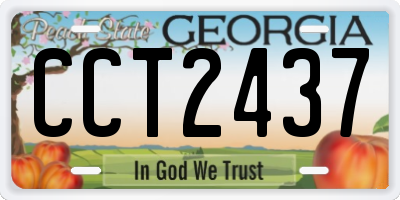 GA license plate CCT2437
