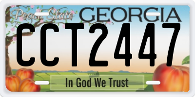 GA license plate CCT2447