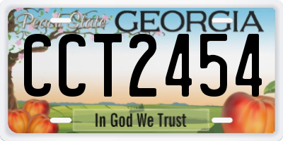 GA license plate CCT2454