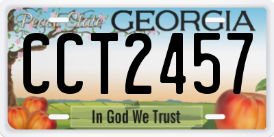 GA license plate CCT2457