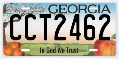 GA license plate CCT2462