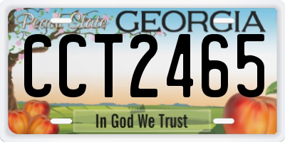 GA license plate CCT2465