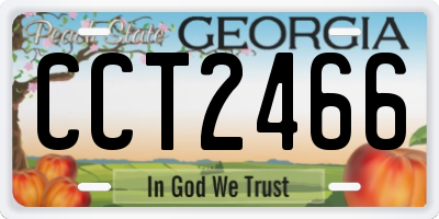 GA license plate CCT2466