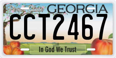 GA license plate CCT2467