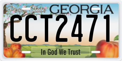 GA license plate CCT2471