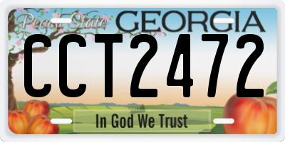 GA license plate CCT2472