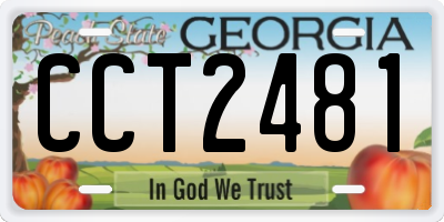 GA license plate CCT2481