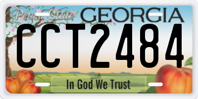 GA license plate CCT2484
