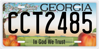 GA license plate CCT2485