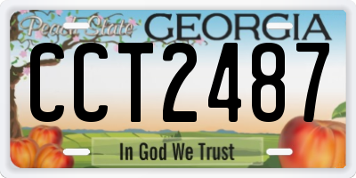 GA license plate CCT2487