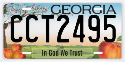 GA license plate CCT2495