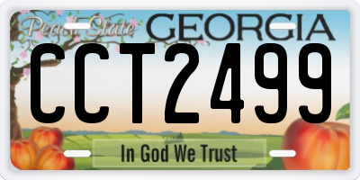 GA license plate CCT2499