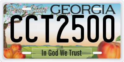 GA license plate CCT2500