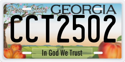 GA license plate CCT2502