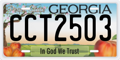 GA license plate CCT2503