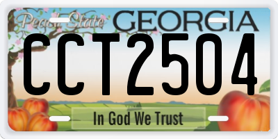 GA license plate CCT2504