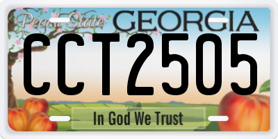 GA license plate CCT2505