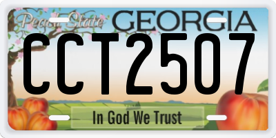 GA license plate CCT2507
