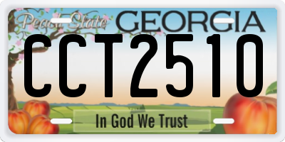 GA license plate CCT2510