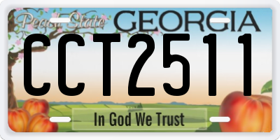 GA license plate CCT2511