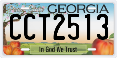 GA license plate CCT2513