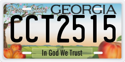 GA license plate CCT2515