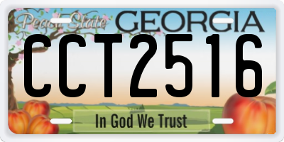 GA license plate CCT2516