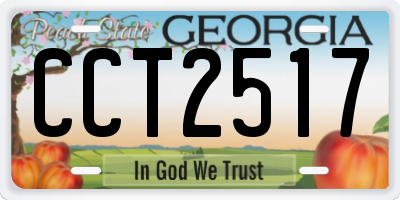 GA license plate CCT2517