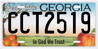 GA license plate CCT2519