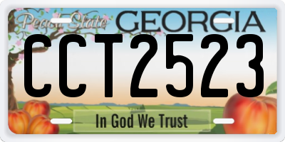 GA license plate CCT2523