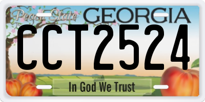 GA license plate CCT2524