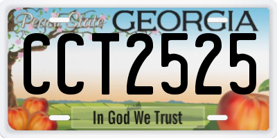 GA license plate CCT2525