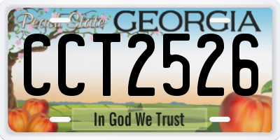 GA license plate CCT2526