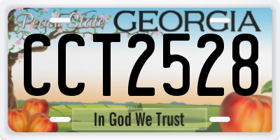 GA license plate CCT2528