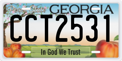 GA license plate CCT2531