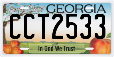 GA license plate CCT2533