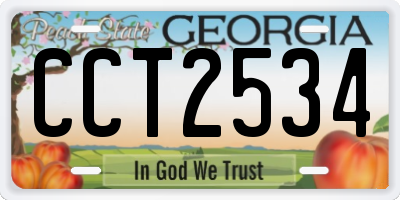 GA license plate CCT2534