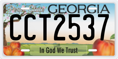 GA license plate CCT2537