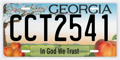 GA license plate CCT2541