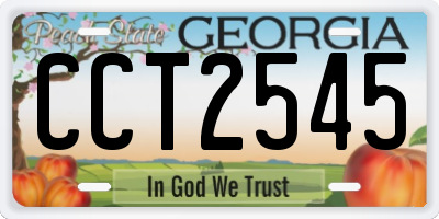 GA license plate CCT2545