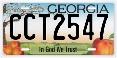 GA license plate CCT2547