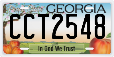 GA license plate CCT2548