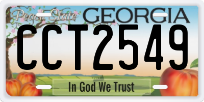 GA license plate CCT2549