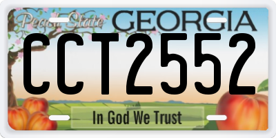 GA license plate CCT2552