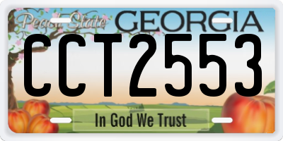GA license plate CCT2553