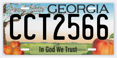 GA license plate CCT2566