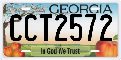 GA license plate CCT2572