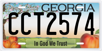 GA license plate CCT2574