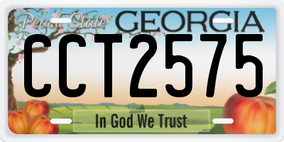 GA license plate CCT2575