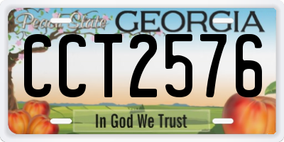 GA license plate CCT2576